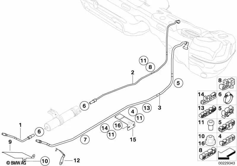BMW E84 E87 E90 E92 Mazot Filtre Hortumu Ön 16127176663