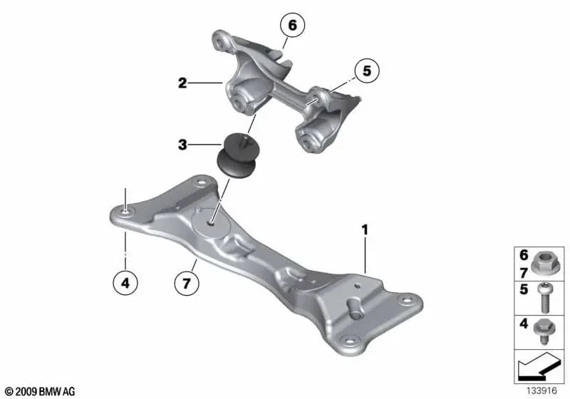 BMW E84 E87 E90 E92… Şanzıman Traversi 22316778059