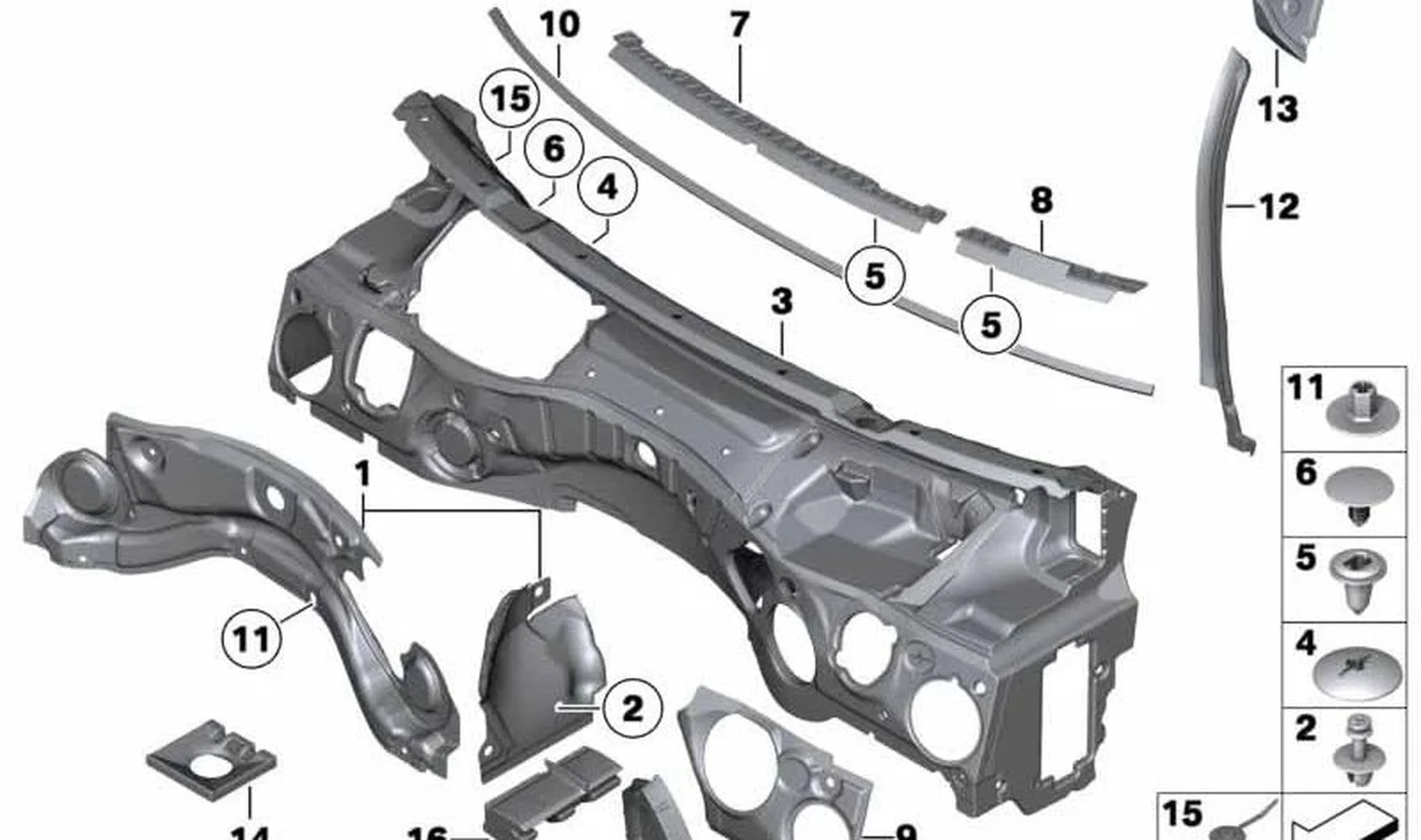 BMW E84 E87 E90 Ön İzolasyon 51486961211