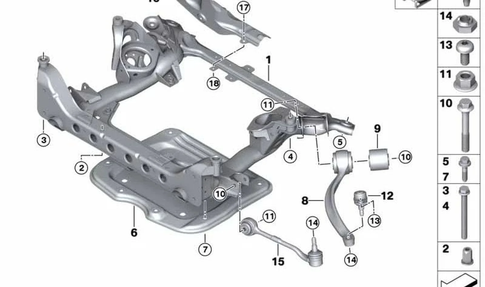 BMW E84 E90 Xi Üst Salıncak Sol 31126768983