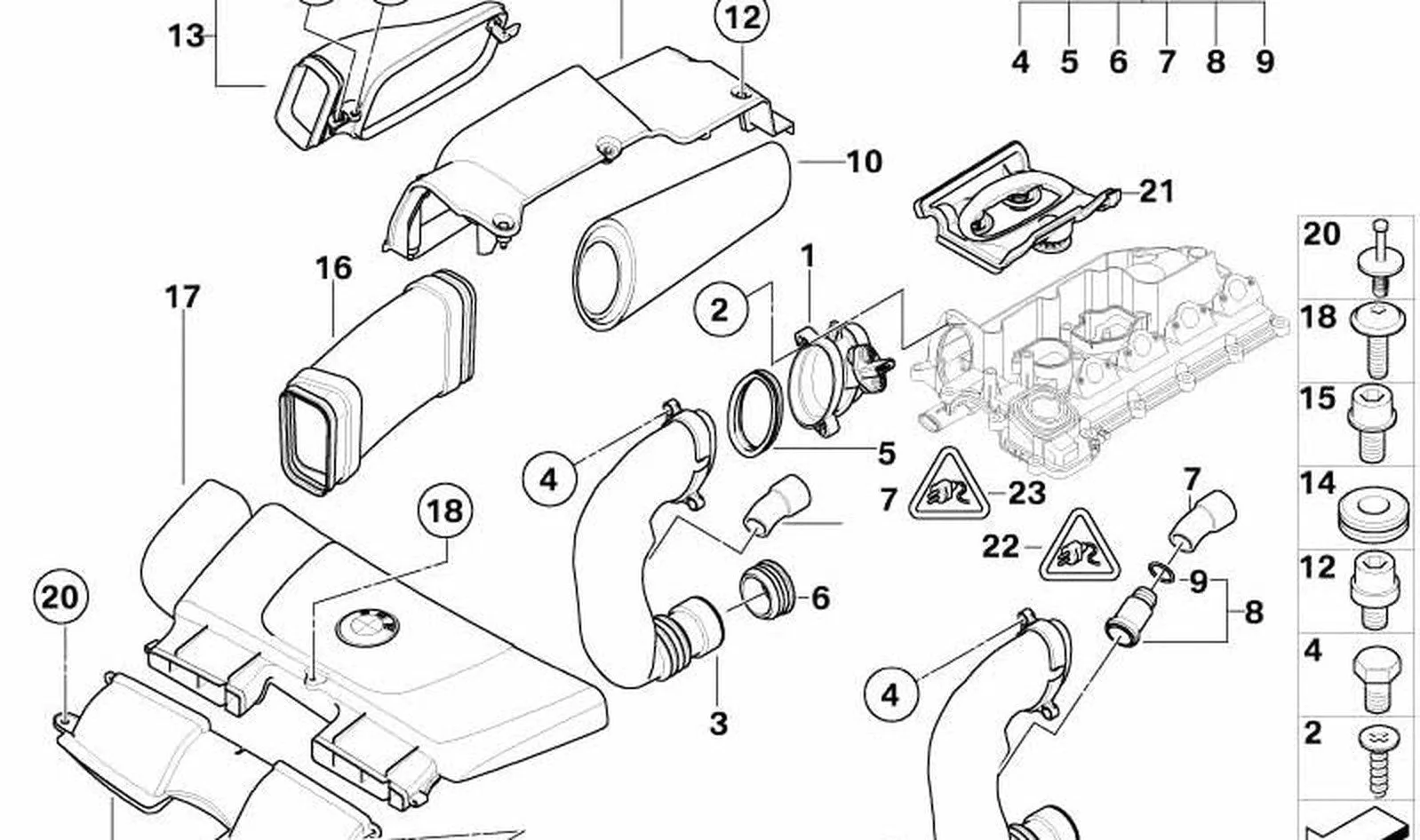 BMW E87 E90 Havalandırma Borusu E87.E90.M47N2 13717791646
