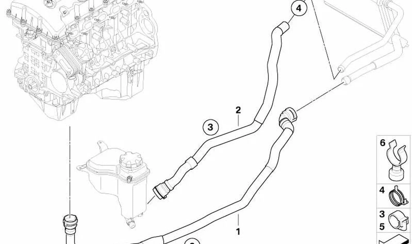 BMW E87 E90 Kalorifer Hortumu 64216928594