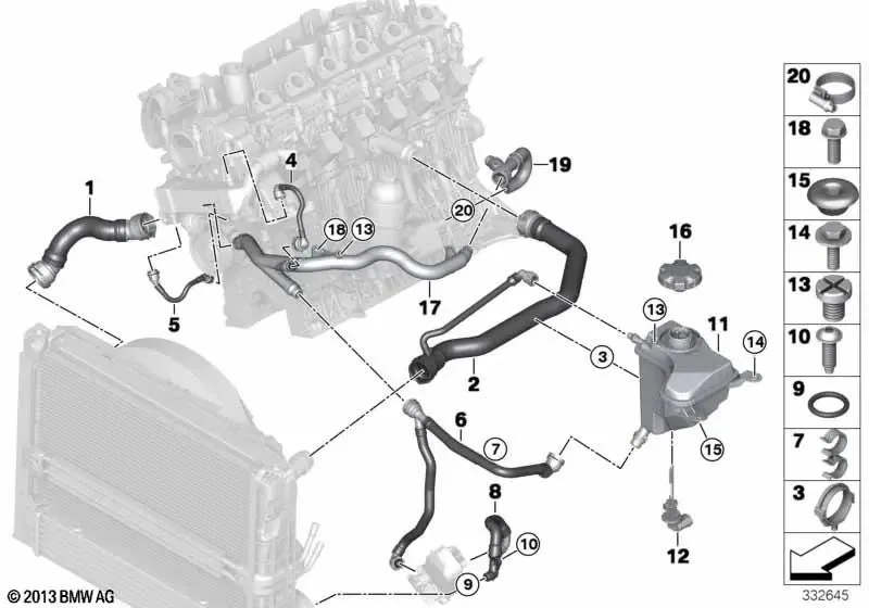BMW E87 E90 Şanzıman Esanjör Hortumu 17117521066