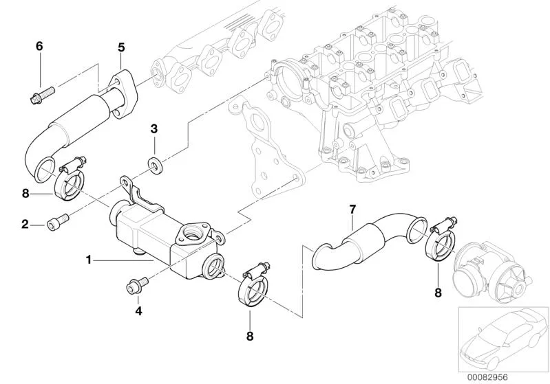 BMW E38 E39 E46 E53… M47 M57 EGR Soğ. Valf Borusu 11712354039