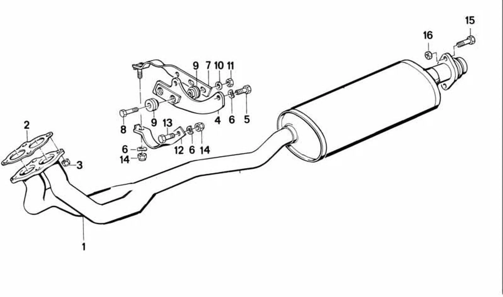 BMW 3 Serisi E30 E36 Egzoz Kelepçesi 18211712639