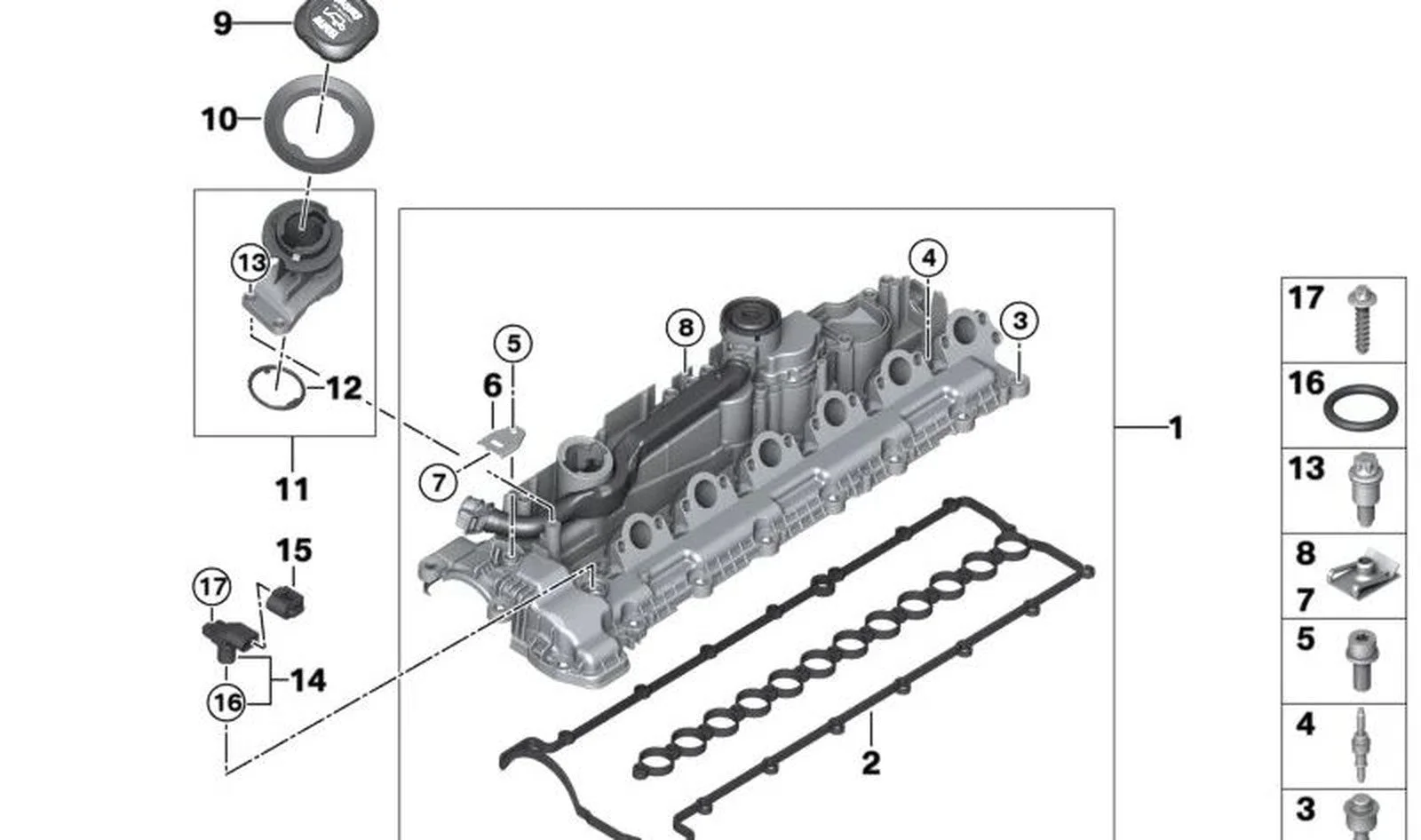 BMW E60 E61 E63 E64… Eksantrik Sensörü 13627792256