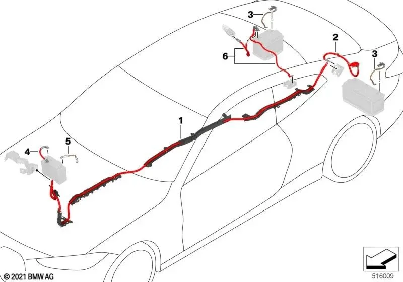 BMW Eksi Akü Kablosu (-) 61129255047