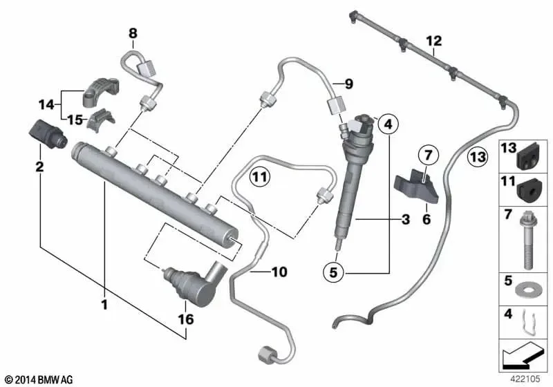 BMW E81 E82 E84 E87… B47 N47 Enjektör Kablosu 13537800673