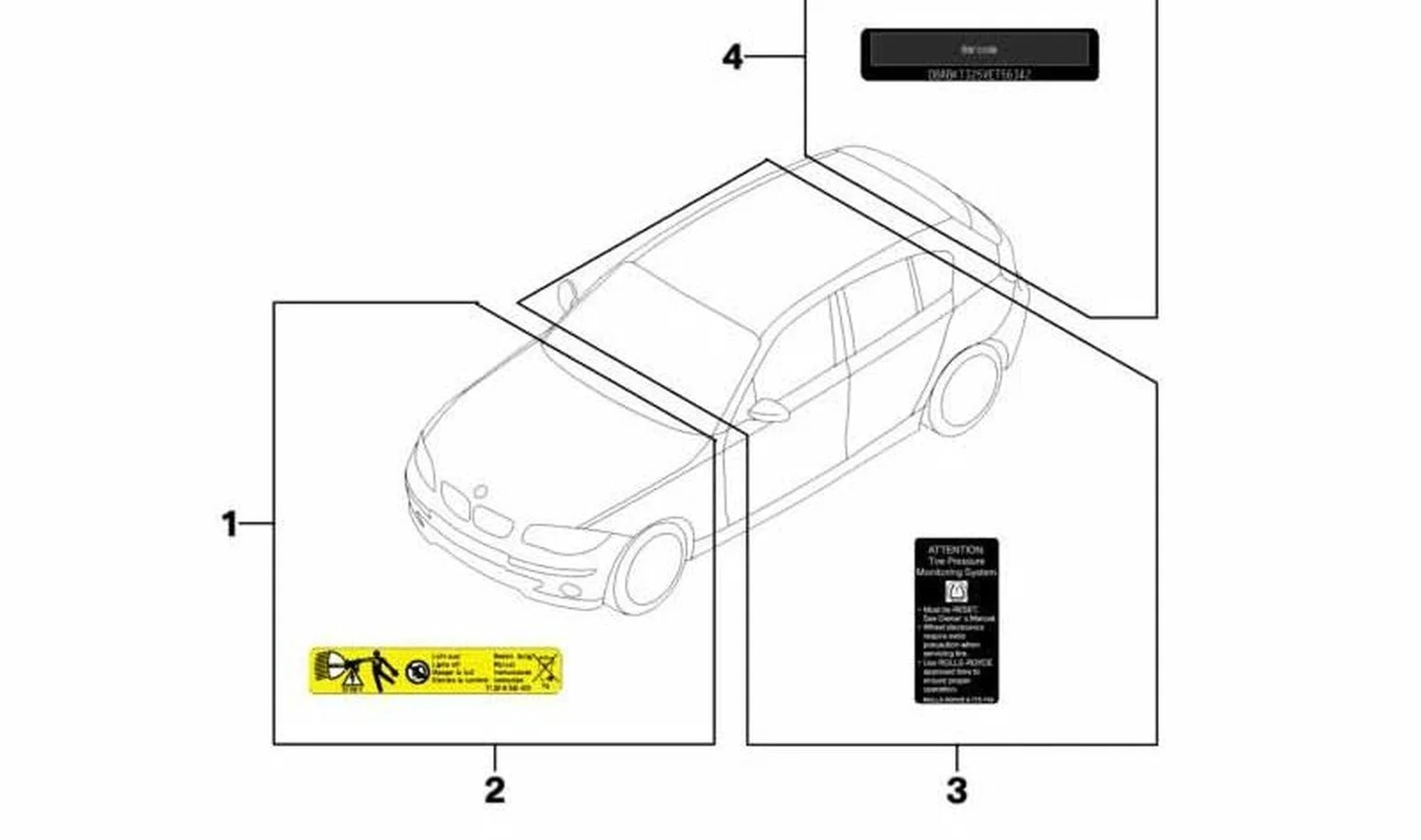 BMW E36 E46 E60 E61… Etiket 71246763822