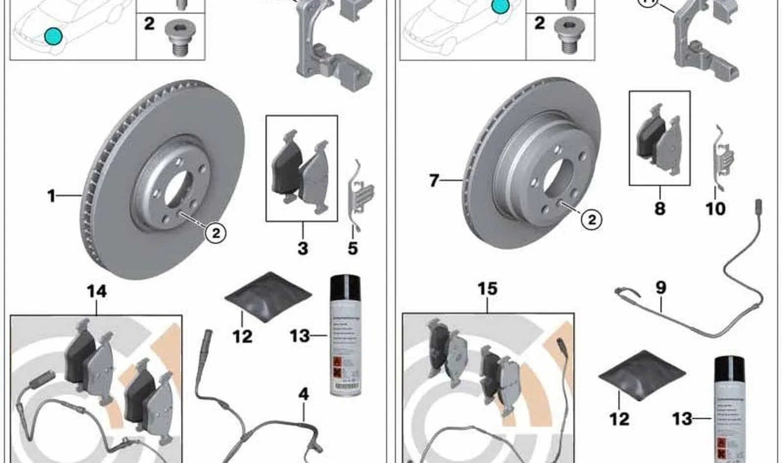 BMW F01 F02 F07 Arka Fren Balatası 34216790966