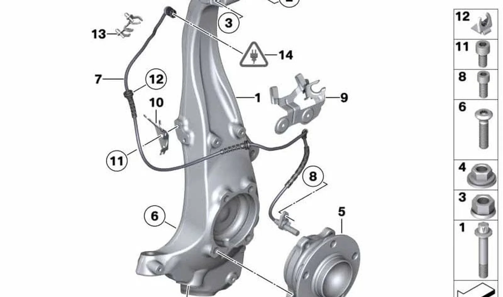 BMW F01 F02 F07 Sol Ön Taşıyıcı 31216775767