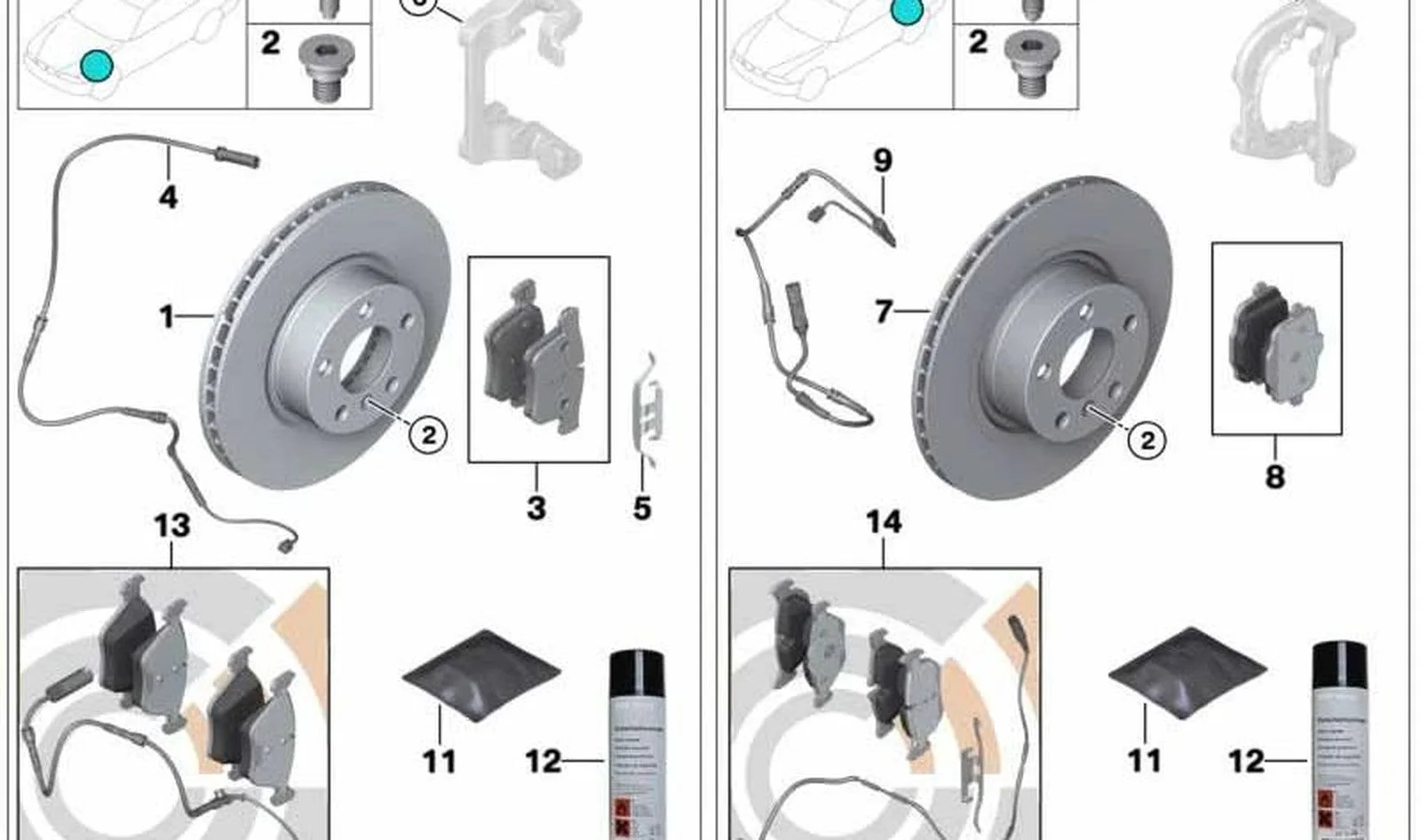 BMW F01 F06 F07 Ön Fren Diski Sol 5.0İ/6.0İ 34106898731