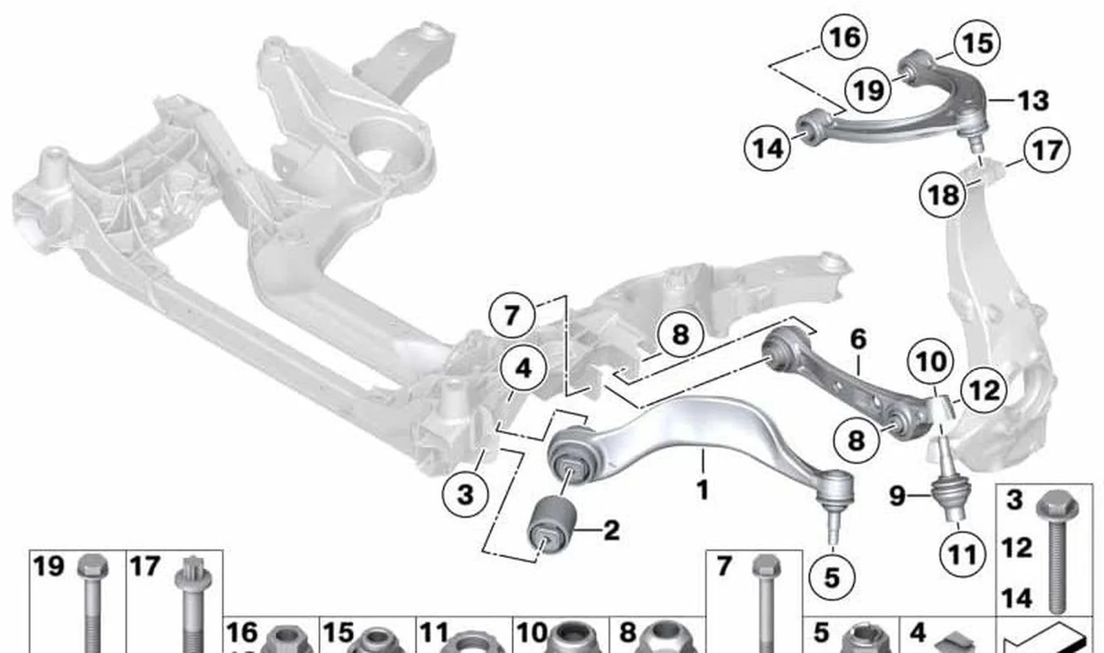 BMW F06 F10 F12 Üst Eğri Salıncak Sol Xi/xd 31126777733