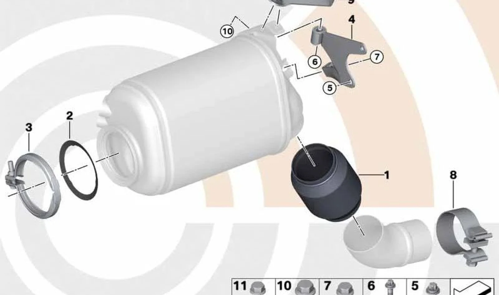 BMW F10 F20 F25 F26… B37 B47 Partekül Tutucu Alt 18208572331