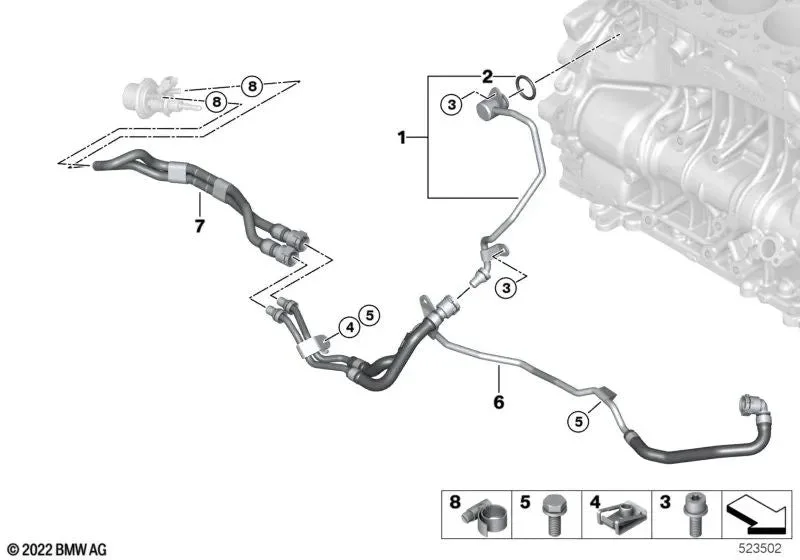 BMW F10 F20 F30 Lci Krank Muhafaza Scr Hortumu 11538579226