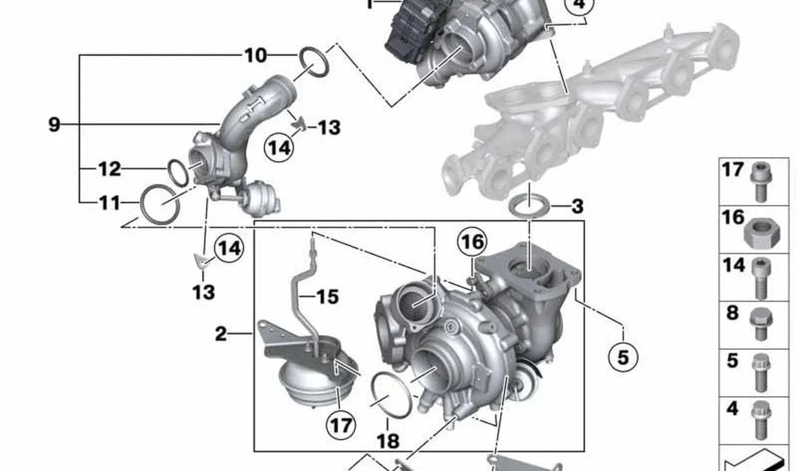 BMW F10 F30 535D Turbo Bağlantı Borusu Kuçuk 11658512394