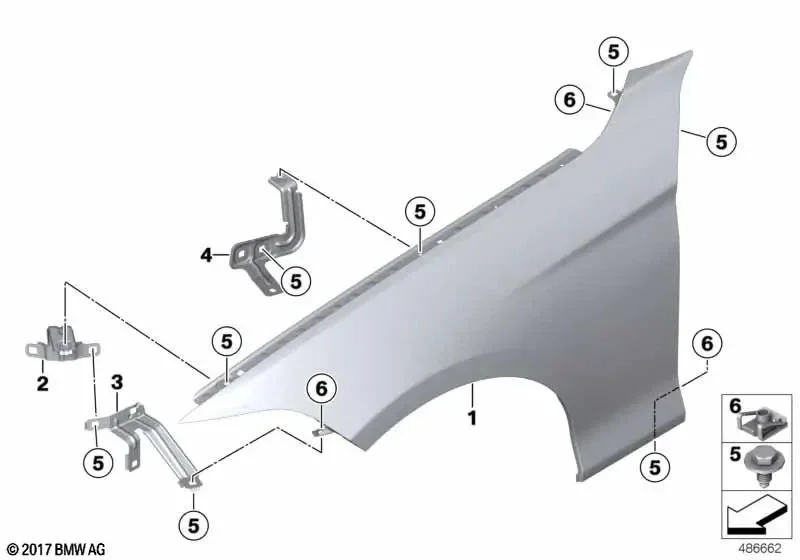 BMW F20 F22 Ön Çamurluk Sol 41009633537