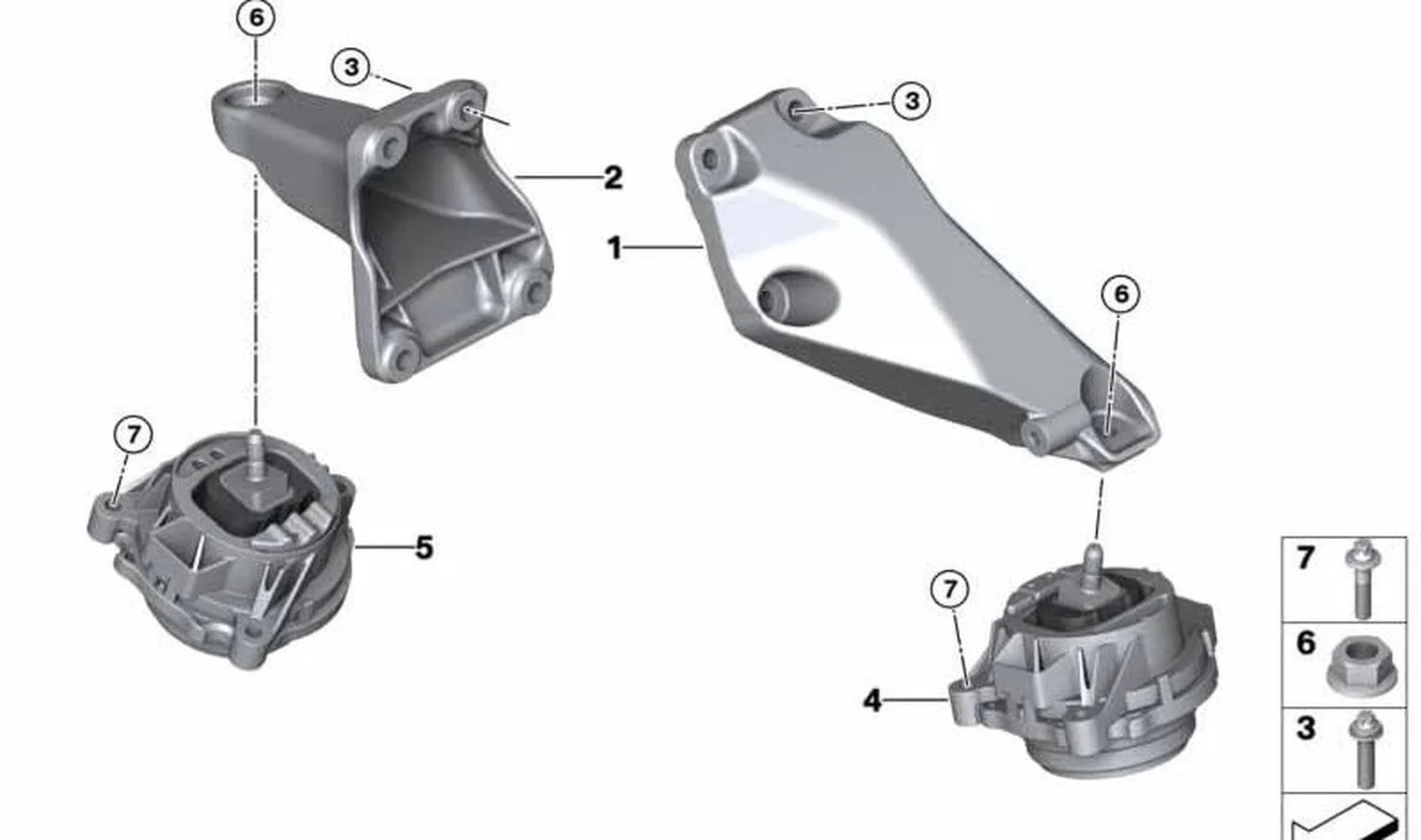 BMW F20 F25 F26 F30… Motor Kulağı Sağ Xd 22116856184