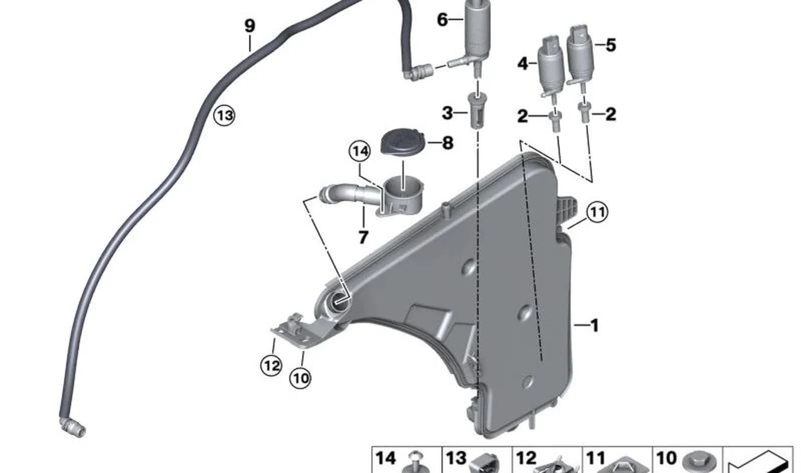 BMW F20 F30 Cam Yıkama Kabı 61667241674