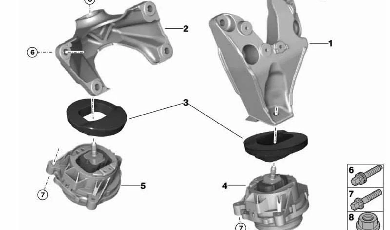 BMW F20 F30 F32 3,35İ Aleminyum Motor Kulağı Sağ 22116788606