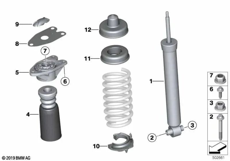 BMW F20 F30 F32 F36 Arka Amortisör Üst Takozu 33506862725