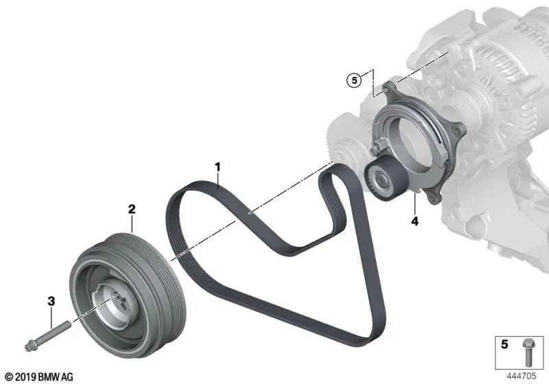 BMW F20 F30 F32 F36 B38 V-kayışı 11288646472