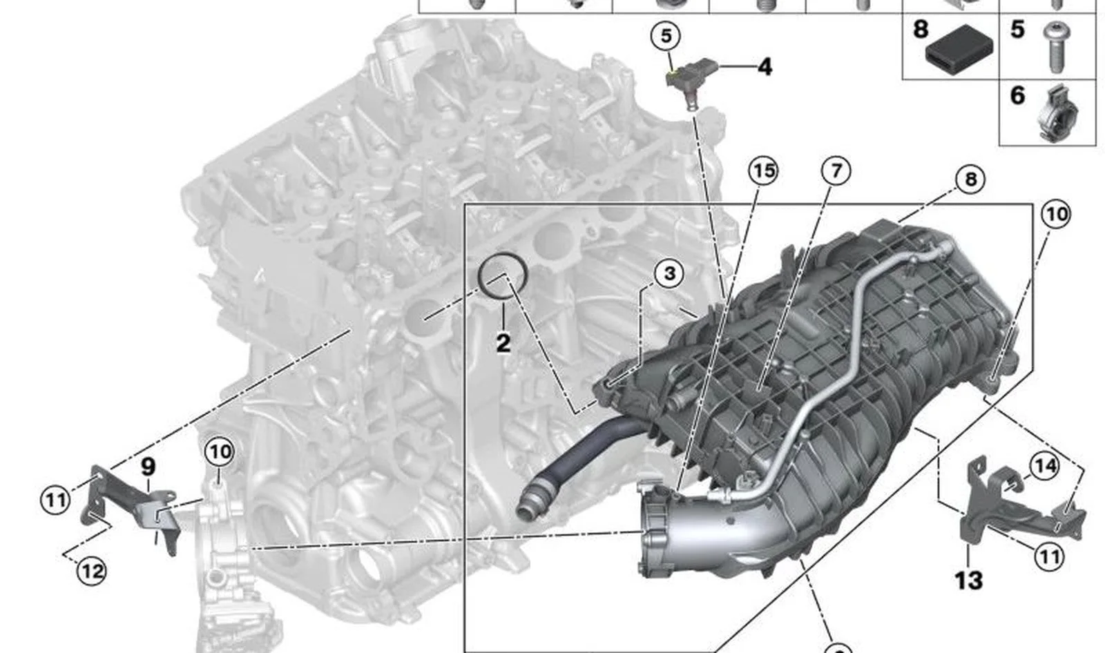 BMW F20 F30 F36 G01… B48 Emme Manifoldu 11618603914