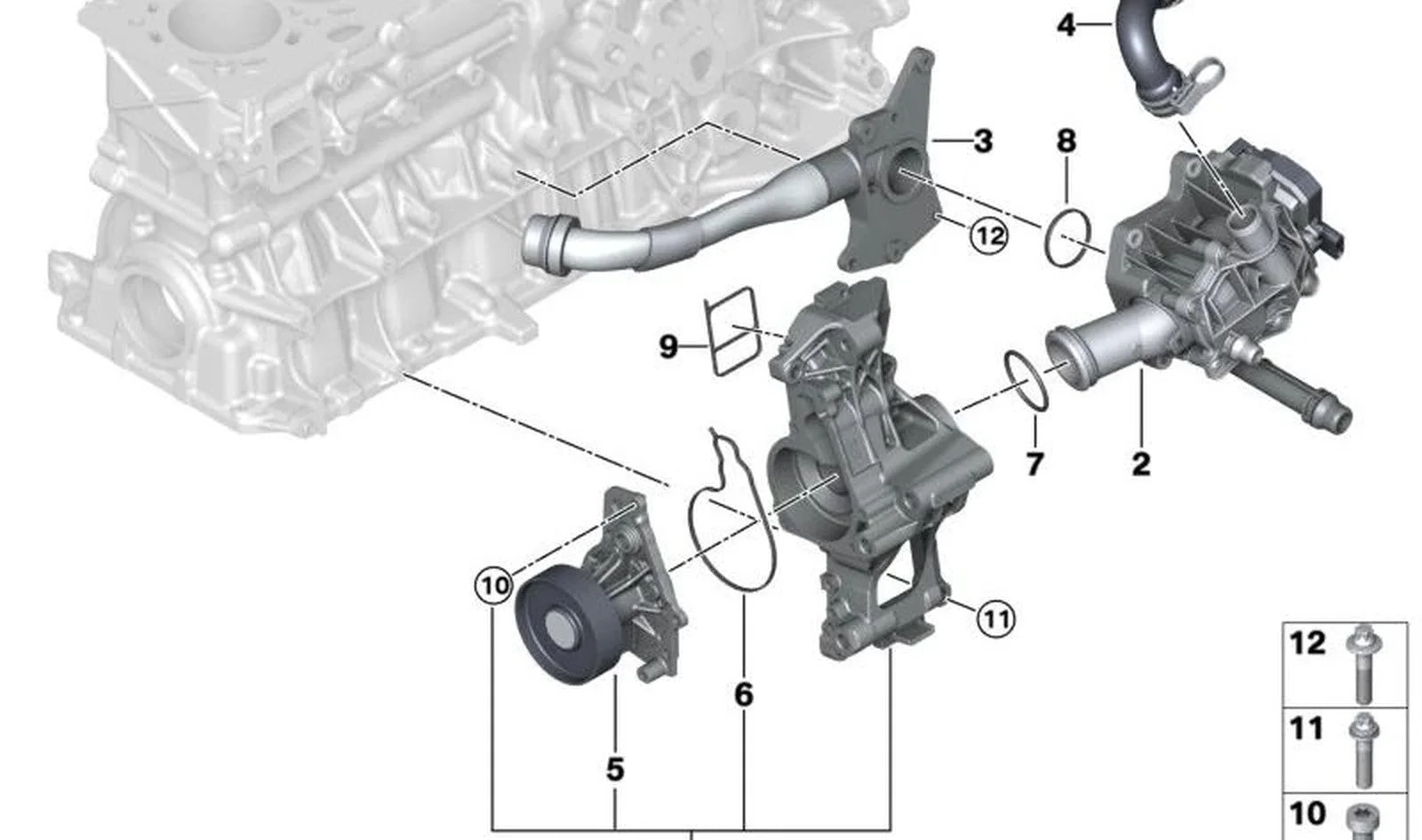 BMW F20 F30 G30 B58 Termostat 11537642854