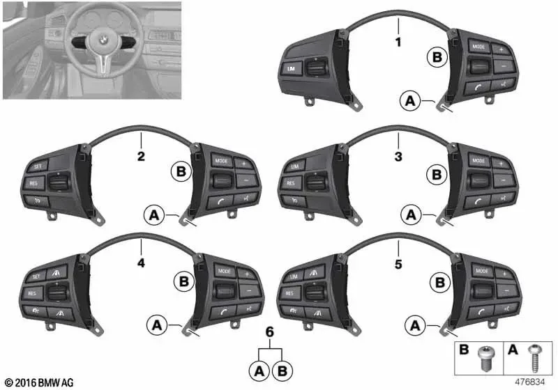 BMW F20 F30 M Direksiyon Tuş Takımı 61319316954