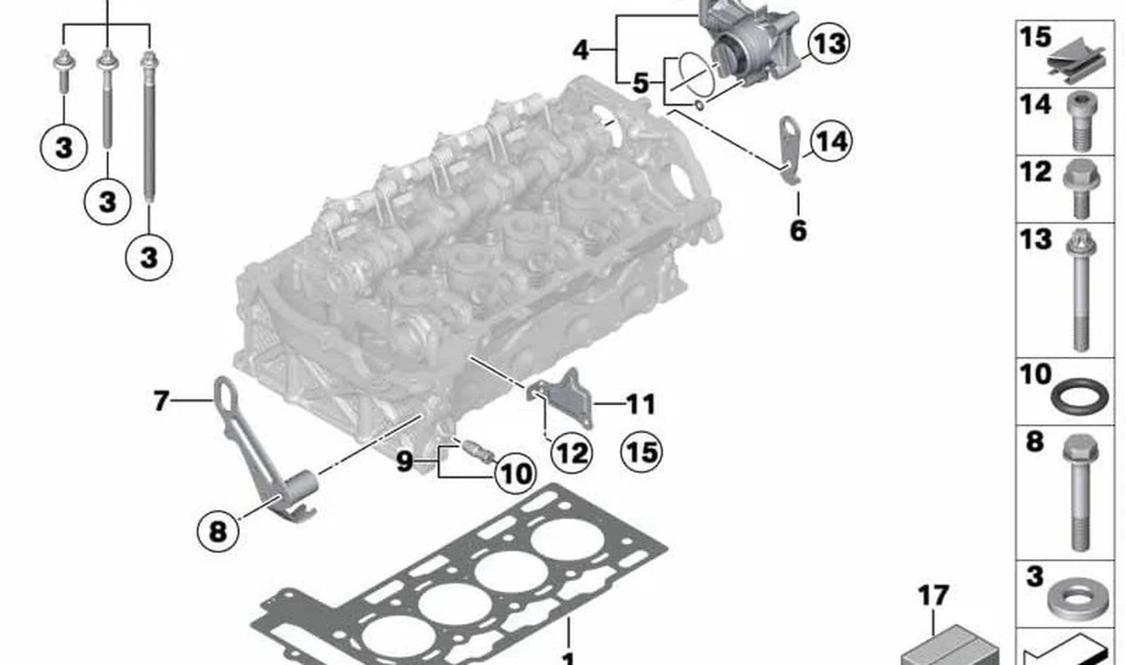 BMW F20 F30 N13 Silindir Kapak Isı İzalasyon 11157641014
