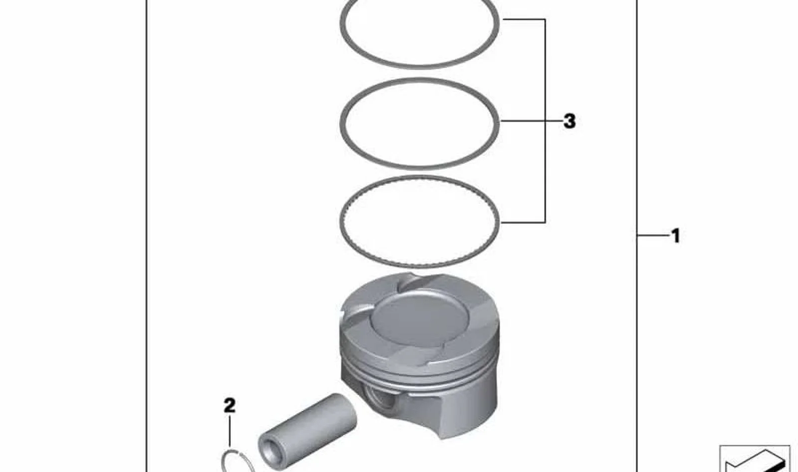 BMW F20 F30 R56 R60 N13 N18 Mini Piston Set Std 11257601181