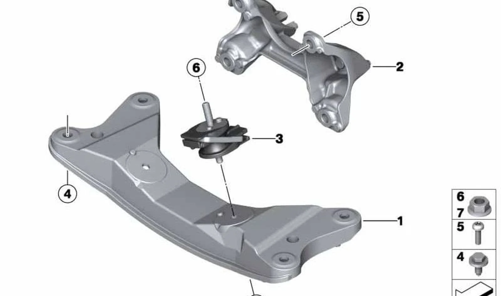 BMW F20 F30 Şanzıman Traversi -Otomatik- 22326788825