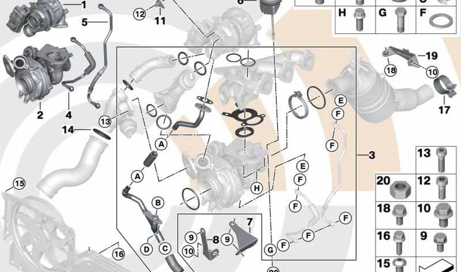 BMW F20 F30 Turbo Destek Ayağı 11657800606