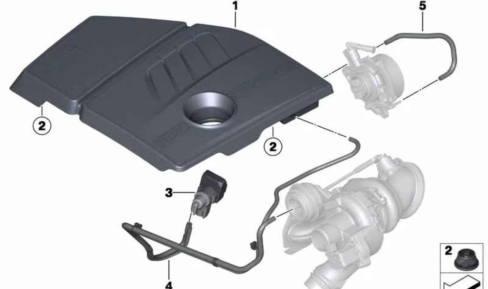 BMW F20 F30 Turbo Vakum Hortumu 11657619273