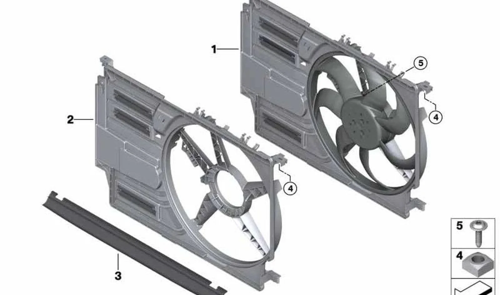 BMW F40 F44 F48 F56… B38 B46 Mini Radyatör Fanı Komple D 17428645860