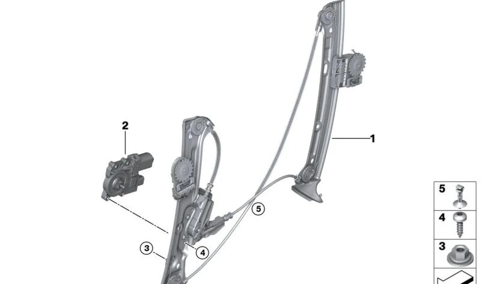 BMW F44 G22 G23 G26/G87/G82 Ön Cam Kaldırma Motoru Sağ 61359854230