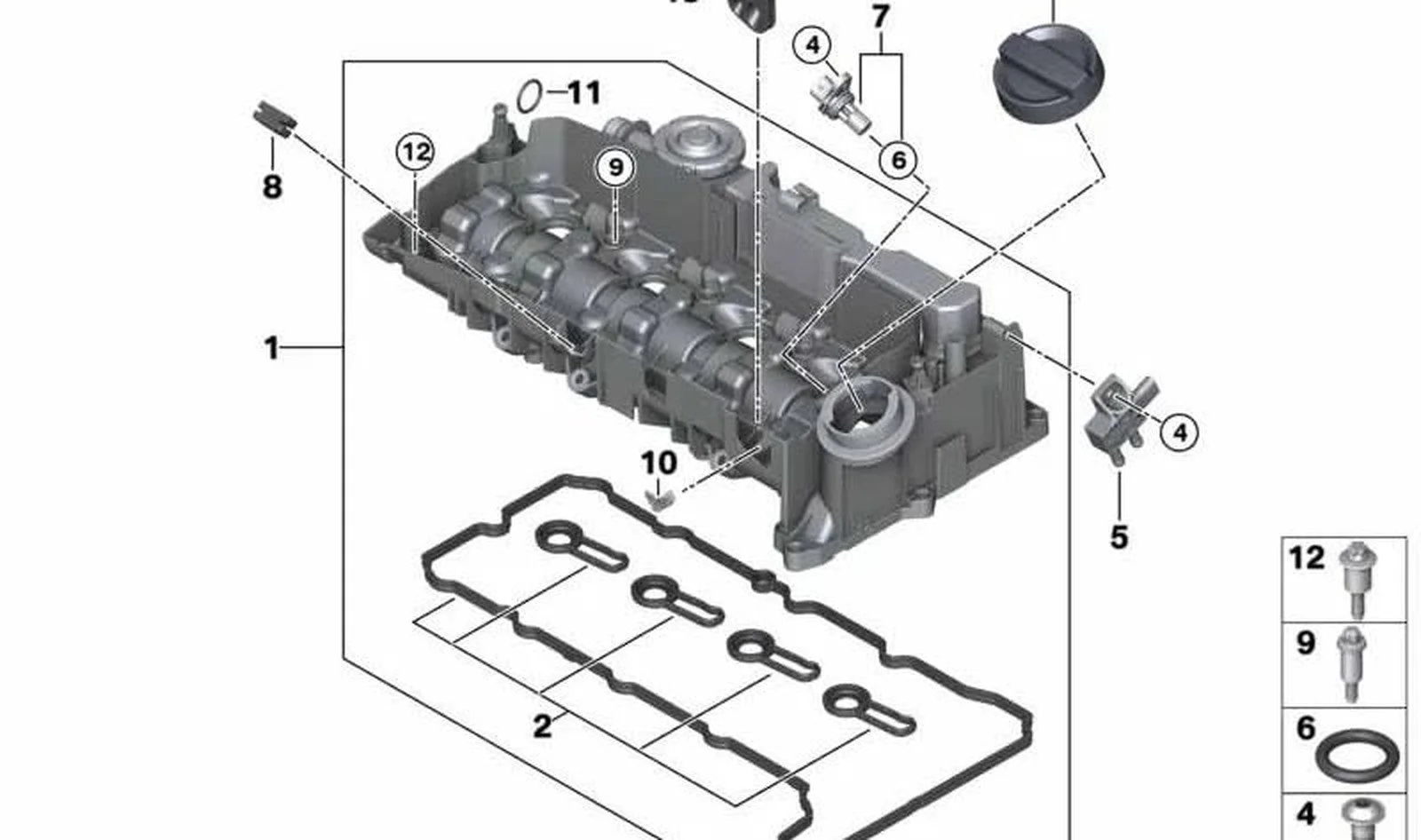 BMW F45 F48 B47 Külbütör Kapağı 11128581797