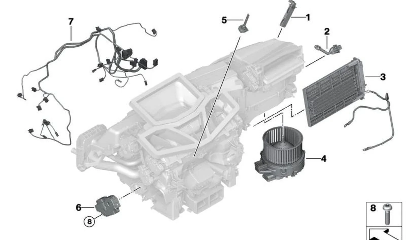 BMW G Kasa Klepe Ayar Motoru 64119384023