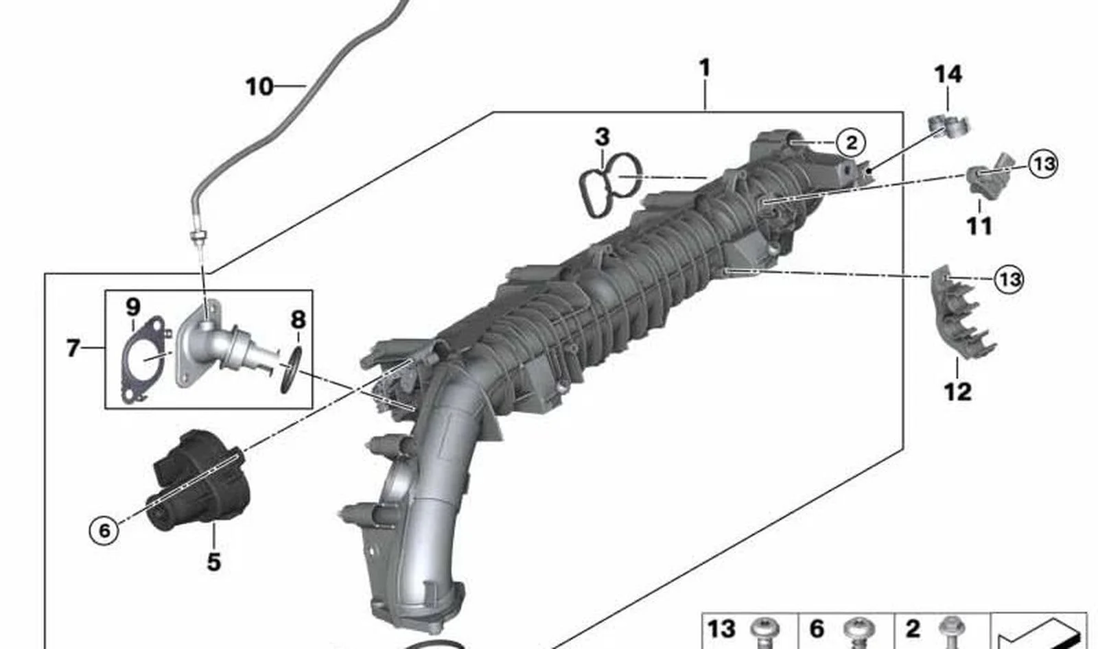 BMW G01 G02 G05 G11… B57 Emme Manifold 11618477029