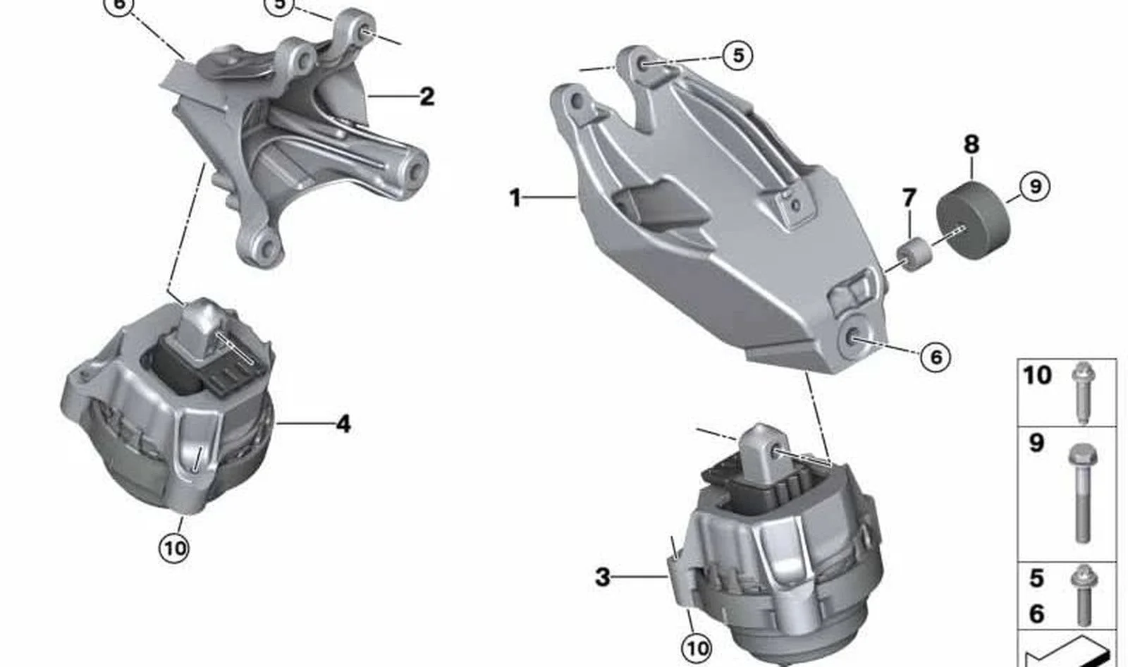 BMW G01 G05 G11 G20… B57 B57P G26 Motor Kulağı Sağ 40DX 22118483785