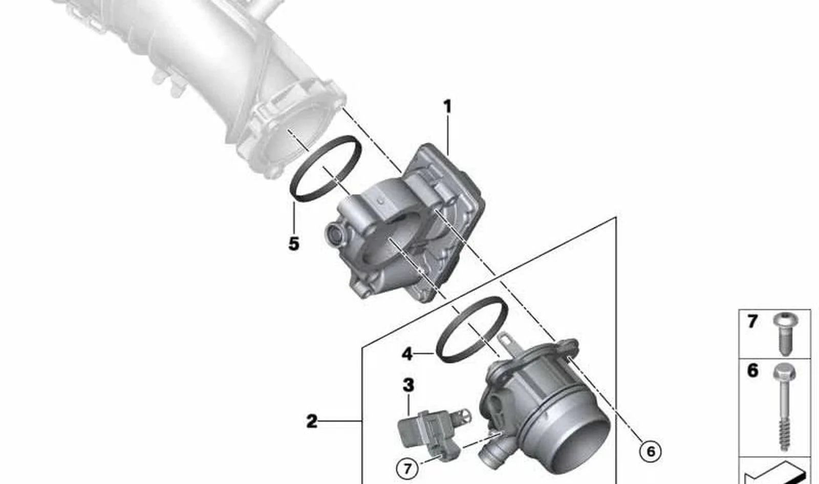 BMW Gaz Kelebek Borusu 13717638457