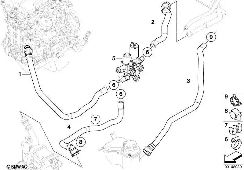BMW Kalorifer Hortumu 64126953091