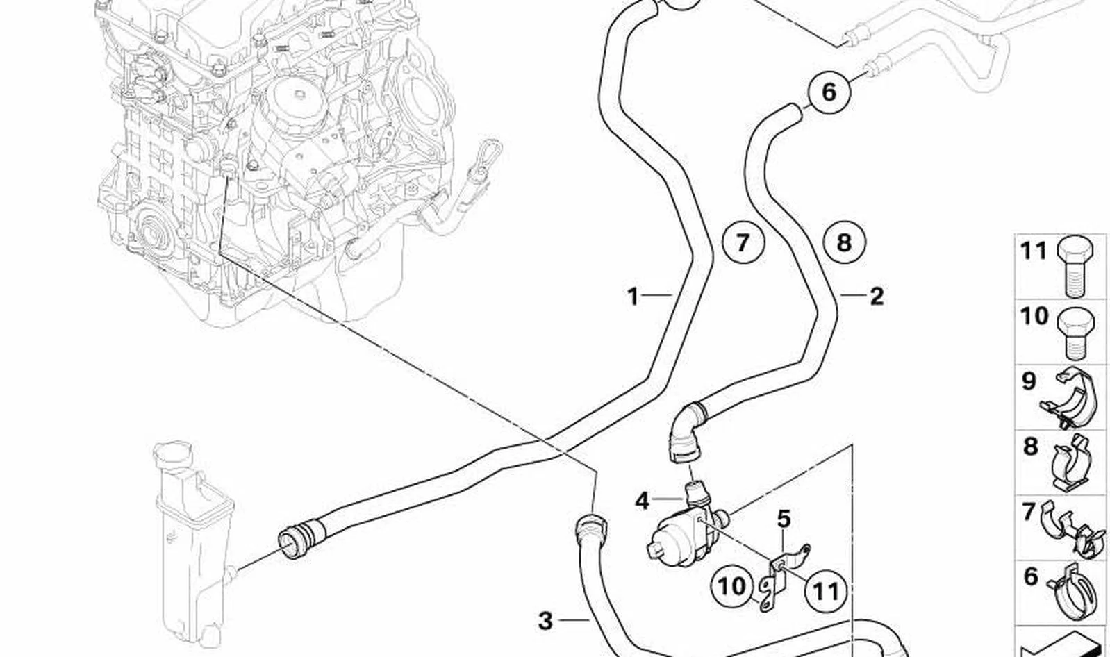 BMW Kalorifer Hortumu 64216939210