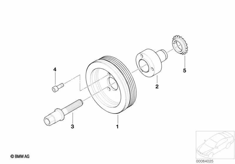 BMW E46 E60 E81 E83… N45 N46 Krank Kasnağı 11237548003