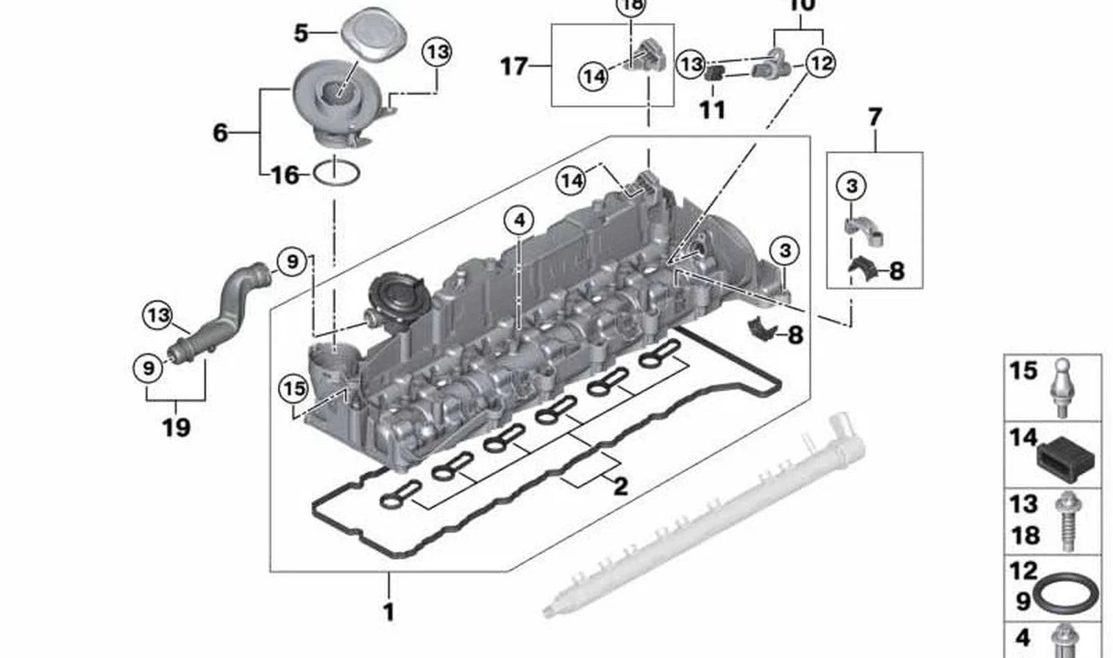 BMW E70 E71 F01 F06… N57 Külbütör Kapağı 11128507607