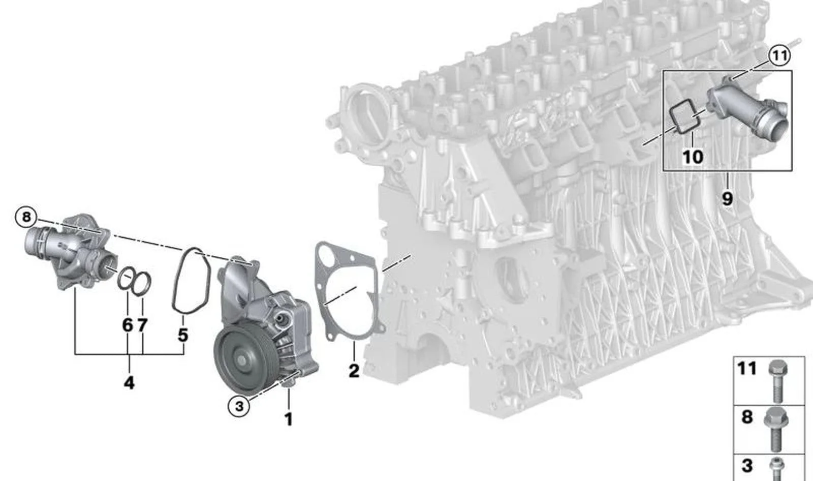 BMW E46 E53 E65 E66 M47 M57 Devirdaim 11517794244 INA-538