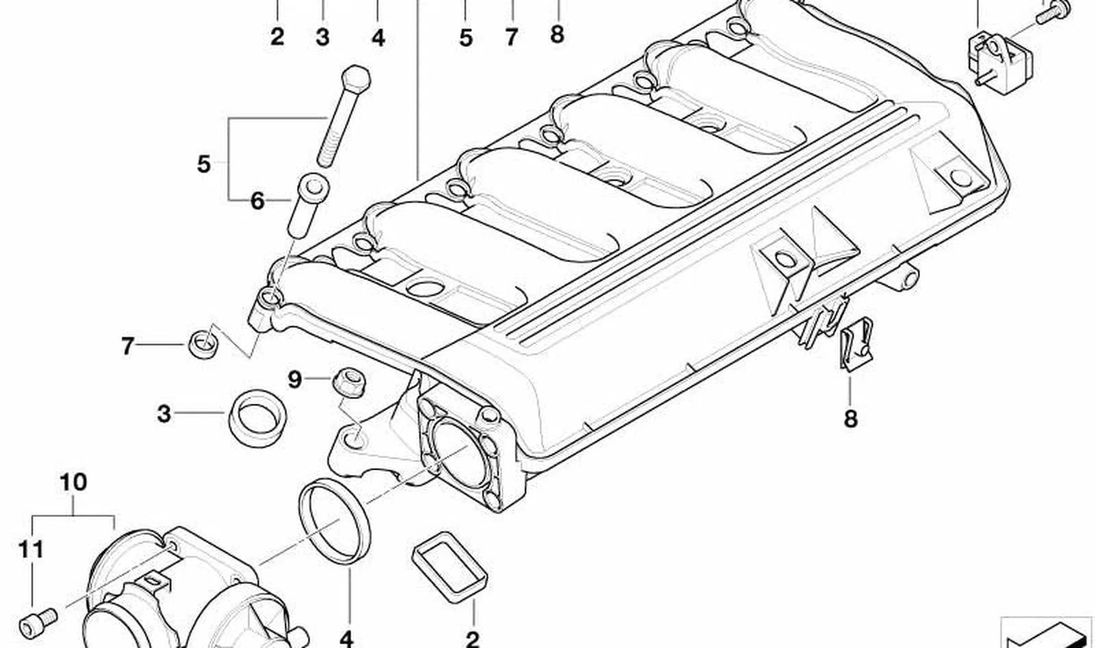 BMW E46 E53 E60 E61… M57 M57N EGR Valfi 11717804379