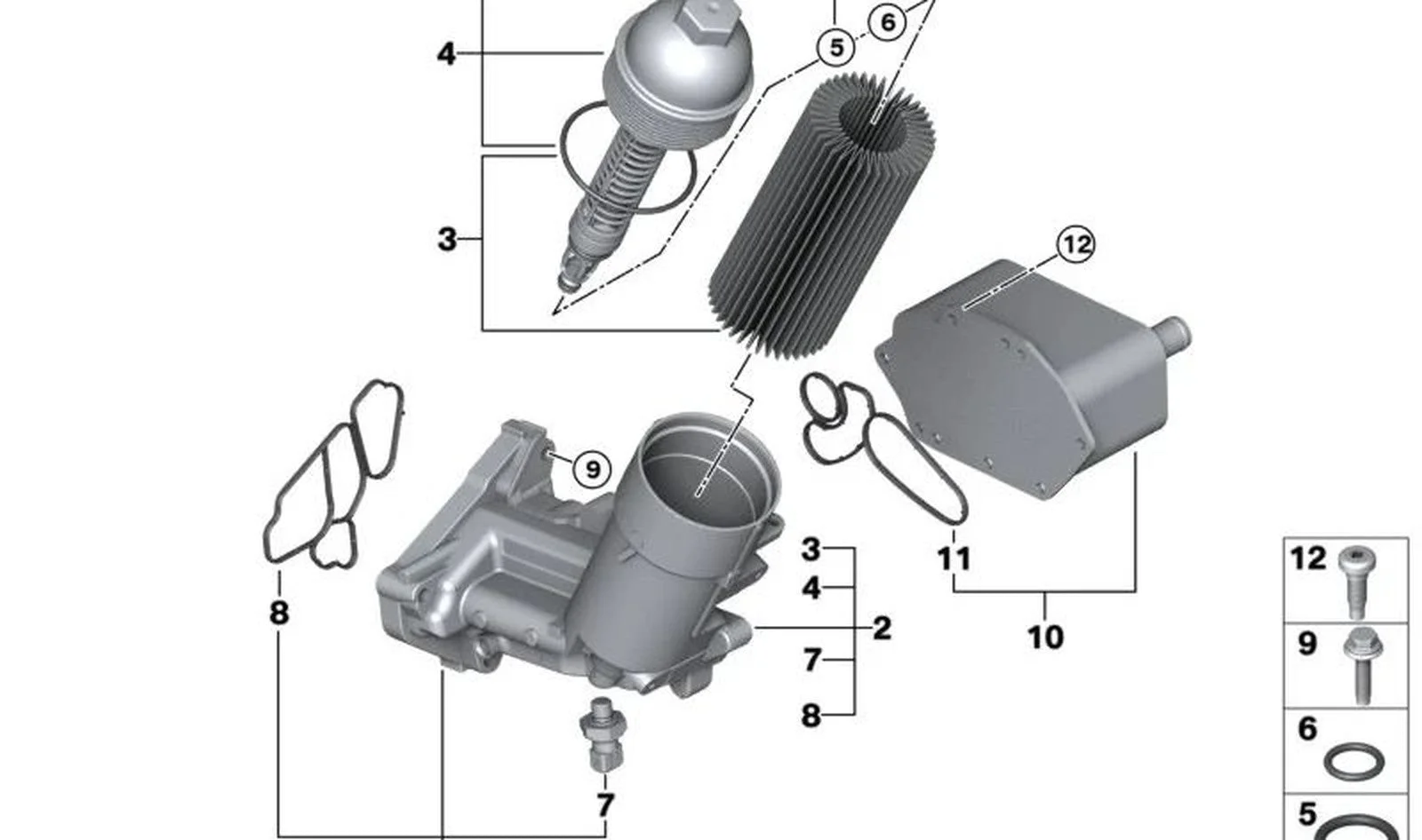 BMW E46 E53 E60 E65… M57 M57N Yağ Soğutucu Contası 11427788463