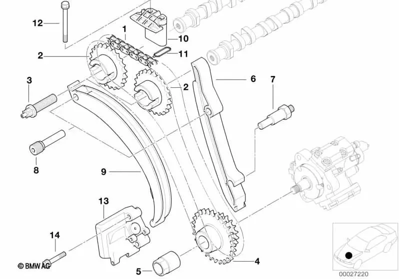 BMW M57 Üst Zincir Seti 11312248728S2-LHN100840L F30343