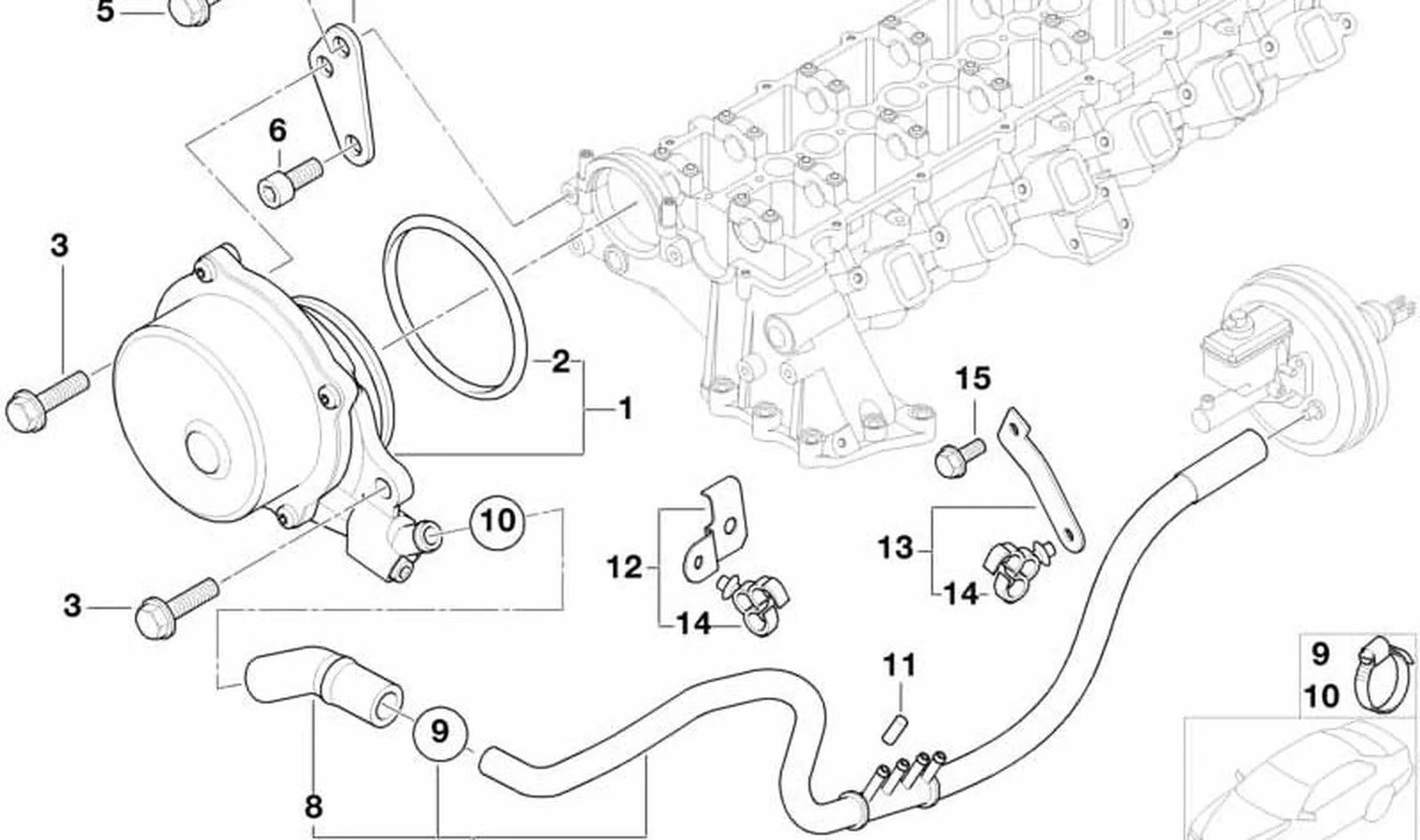 BMW E38 E39 E53 M57 Vakum Pompası 11667795143